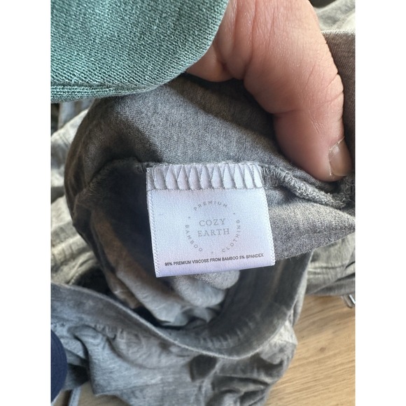 Cozy Earth pajama set women M gray Bamboo Stretch Knit Classic Long Sleeve - Picture 4 of 5